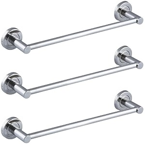 fortune stainless steel concealed towel bar  bathroom towel rod holder  wall mounted hand towel rail for kitchen and washroom  bathroom accessories pack of - 3 24 inch
