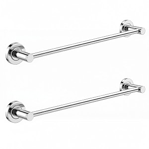 fortune stainless steel concealed towel bar  bathroom towel rod holder  wall mounted hand towel rail for kitchen and washroom  bathroom accessories pack of - 2 24 inch