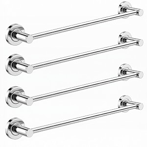 fortune stainless steel concealed towel bar  bathroom towel rod holder  wall mounted hand towel rail for kitchen and washroom  bathroom accessories pack of - 4 24 inch