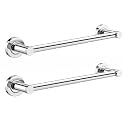 FORTUNE Stainless Steel (Concealed) Towel Bar | Bathroom Towel Rod Holder | Wall Mounted Hand Towel Rail for Kitchen and Washroom | Bathroom Accessories Pack of - (2, 12 INCH)