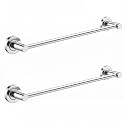 FORTUNE Stainless Steel (Concealed) Towel Bar | Bathroom Towel Rod Holder | Wall Mounted Hand Towel Rail for Kitchen and Washroom | Bathroom Accessories Pack of - (2, 24 INCH)