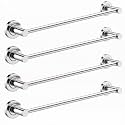FORTUNE Stainless Steel (Concealed) Towel Bar | Bathroom Towel Rod Holder | Wall Mounted Hand Towel Rail for Kitchen and Washroom | Bathroom Accessories Pack of - (4, 24 INCH)