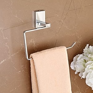 fortune stainless steel wall mounted 304 grade napkin ringtowel ringnapkin holdertowel hangertoilet paper hanger bathroom accessories - square pack of 2