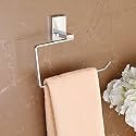 FORTUNE Stainless Steel Wall Mounted 304 Grade Napkin Ring/Towel Ring/Napkin Holder/Towel Hanger/Toilet Paper Hanger Bathroom Accessories - Square (Pack of 2)