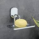 FORTUNE Wall Mounted 304 Grade Stainless Steel Soap Dish | Soap Case | Soap Holder | Soap Stand for Bathroom, Kitchen Sink | Chrome Finish Bathroom Accessories- Pack of 1