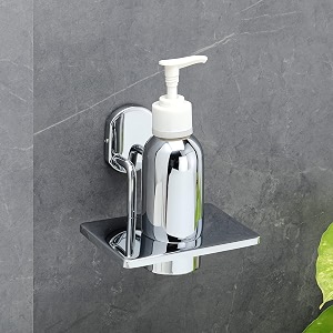 fortune wall mounted stainless steel liquid soap dispenser holder lotion shampoo sanitizer dispenser for washbasin bathroom kitchen with chrome finish bathroom accessories pack of 1