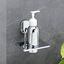 FORTUNE Wall Mounted Stainless Steel Liquid Soap Dispenser Holder| Lotion| Shampoo| Sanitizer Dispenser for washbasin, Bathroom, Kitchen with Chrome Finish Bathroom Accessories (Pack of 1)