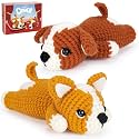 Fortuning's JDS Crochet Kit for Beginners, 2 PCS Corgi Crochet Kits