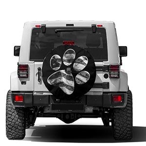 paws us american flag spare tire cover with backup camera hole wheel tire cover fit trailer rv suv and many vehicle 17inch