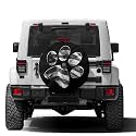 Paws US American Flag Spare Tire Cover with Backup Camera Hole Wheel Tire Cover Fit Trailer, RV, SUV and Many Vehicle 17inch