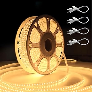 forus 40 meter led rope strip light  waterproof outdoor flexible decorative lighting  led neon rope light for diwali christmas balcony ceiling amp home decor warm white 1pc with 4 connectors