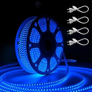 forus 40 meter led rope strip light  waterproof outdoor flexible decorative lighting  led neon rope light for diwali christmas balcony ceiling amp home decor blue 1pc with 4 connectors