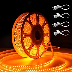 forus led rope light 1 meter 6 month warranty outdoor waterproof decorative cove lights for ceiling balcony home decor interior decoration flexible profile light for diwali christmas - amber