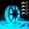 Forus 40 Meter LED Rope Strip Light | Waterproof Outdoor Flexible Decorative Lighting | LED Neon Rope Light for Diwali, Christmas, Balcony, Ceiling &amp; Home Decor, Ice Blue 1Pc with 4 Connectors