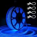 Forus 40 Meter LED Rope Strip Light | Waterproof Outdoor Flexible Decorative Lighting | LED Neon Rope Light for Diwali, Christmas, Balcony, Ceiling &amp; Home Decor, Blue 1Pc with 4 Connectors