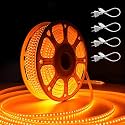 Forus LED Rope Light 1 Meter 6 Month Warranty, Outdoor Waterproof Decorative Cove Lights for Ceiling, Balcony, Home Decor, Interior Decoration, Flexible Profile Light for Diwali, Christmas - Amber