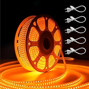forus led rope light 1 meter outdoor waterproof decorative cove lights for ceiling balcony home decor interior decoration flexible profile light for diwali christmas - amber