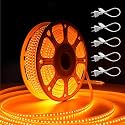Forus LED Rope Light 1 Meter Outdoor Waterproof Decorative Cove Lights for Ceiling, Balcony, Home Decor, Interior Decoration, Flexible Profile Light for Diwali, Christmas - Amber