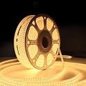 Forus 50 Meter LED Rope Strip Light | Waterproof Outdoor Flexible Decorative Lighting | LED Neon Rope Light for Diwali, Christmas, Balcony, Ceiling &amp; Home Decor, Warm White 1Pc with 5 Connectors