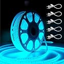 Forus 50 Meter LED Rope Strip Light | Waterproof Outdoor Flexible Decorative Lighting | LED Neon Rope Light for Diwali, Christmas, Balcony, Ceiling &amp; Home Decor, Ice Blue 1Pc with 5 Connectors