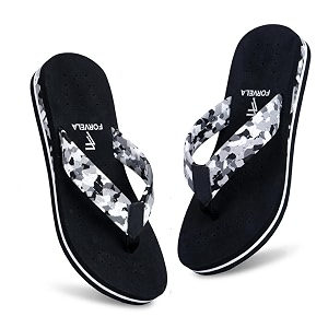 FORVELA Camo Design Ortho Doctor Slipper for