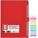 Forvencer Expanding File Folder 8 Pocket, Accordion File Organizer, Letter