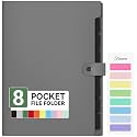 Forvencer Expanding File Folder 8 Pocket, Accordion File Organizer, Letter