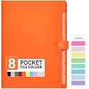 Forvencer Expanding File Folder 8 Pocket, Accordion File Organizer, Letter
