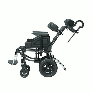 junior cp pediatrics wheelchair for child amp kids  attendant-driven  3-position reclining backrest  aerospace-grade aluminium  lightweight foldable design  comfortable cushion seat  seat width 1434