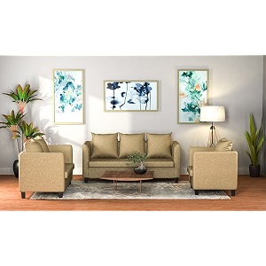sofia six seater sectional sofa set 3-2-1 brown