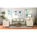 Fabric Sofia Six Seater Sectional Sofa Set 3-2-1 (Beige), 5- to 6-Person Sofa