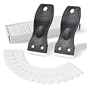 FOSHIO 2PCS Plastic Razor Blade Scraper Tool and 100PCS Plastic Blades for Gasket Remover, Sticker Remover, Labels Decal and Adhesive Remover for Windows and Glass (Dark Black)