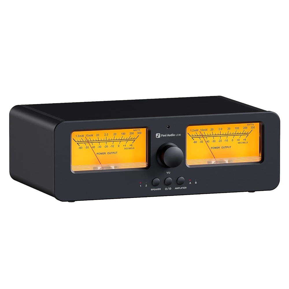 Fosi Audio LC30 VU Meter Amplifier Speaker Selector Switch Box Audio ...