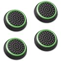 Fosmon Performance Gaming Controller Thumb Grip Joystick Cap, Green, 2 Pair
