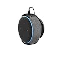 Foso Wall Mount for Alexa Echo Dot 3rd Gen, Bracket Stand Holder for Smart Speaker, Built-in Cable Management Hide Messy Wires, for Kitchen, Bedroom & Bathroom (Speaker not Included) (Black)