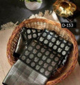 fospy Woven Kanjivaram Silk Blend Saree (Black)