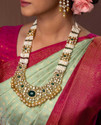 fospy Woven Kanjivaram Silk Blend Saree (Light Green)