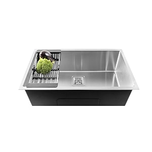 fossa 3234x2034x1034 single bowl premium stainless steel handmade kitchen sink matte finish silver