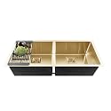 Fossa 45"x20"x10" inch Double Bowl Premium Stainless Steel Handmade Kitchen Sink (Matte Finish) Gold