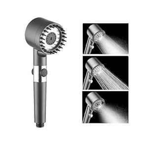fossa snow shower head with filter  high pressure water saving hand shower with stop function 31 jet spray modes abs body rain shower head for bathroom only hand shower