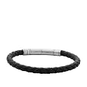 Fossil Men's All Stacked Up Leather Bracelet