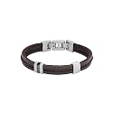 Fossil Men's All Stacked Up Leather Bracelet