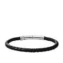 Fossil Men's All Stacked Up Leather Bracelet