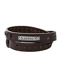 Fossil Men's All Stacked Up Leather Bracelet