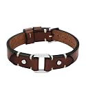 Fossil Men's All Stacked Up Leather Bracelet