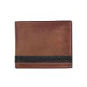 Fossil Men's Wallet, Quinn Leather Bifold with Coin Pocket Wallet, Brown
