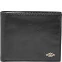 Fossil Men's Ryan Leather RFID-Blocking Bifold with Coin Pocket Wallet, Black, (Model: ML3736001)