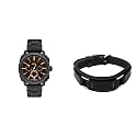 Fossil Men's Watch, Machine Stainless Steel Chronograph Watch for Men