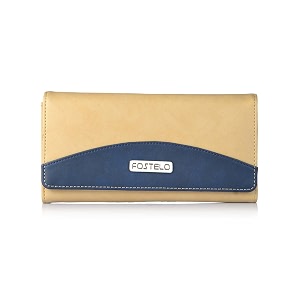 fostelo women39s faux leather two fold wallet beige medium