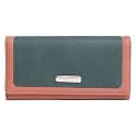 Fostelo Women's Faux Leather Three Fold Wallet (Green) (Medium)
